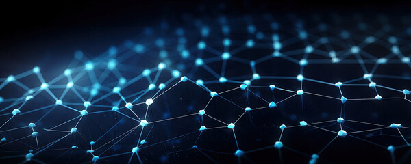 Abstract mesh structure representing a science and technology background. Futuristic network concept