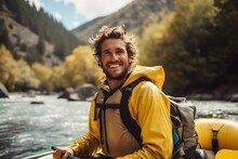 Man On A River Rafting Adventure