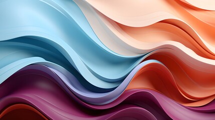 Wall Mural - Abstract Background: Colorful Wave Pattern Illustration