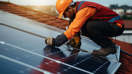 Installing a Solar Cell on a Roof