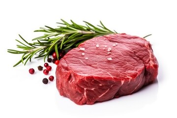 Fillet steak beef meat isolated on white background.