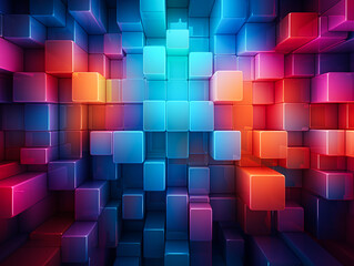 Wall Mural - Colorful of digital abstract background