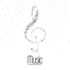 Sticker - artistic clef symbol for your next musical project