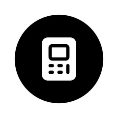 Poster - calculator circular glyph icon