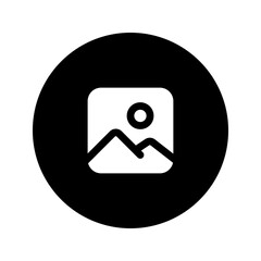 Poster - picture circular glyph icon