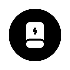 Sticker - power bank circular glyph icon