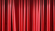 © seven sheep - Luxurious red drape curtains. Award ceremony stage curtain. red curtains.