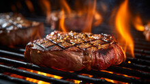 Steak on grill