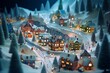 スキー場のある町（3D）
