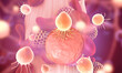 Cancer cells spread, tumor cell. 3d illustration..