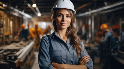 Industry maintenance engineer woman is working on factory, Engineer, Industry concept.