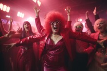 Group Of People Dancing In Red Outfits