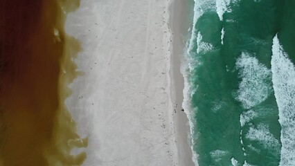 Sticker - Aerial view of Noordhoek Long Beach in Cape Town, South Africa