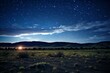 Expansive plains aglow with the brilliance of a starry night. Generative AI