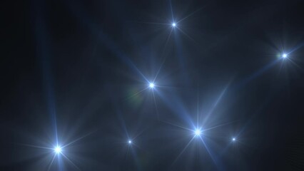 Wall Mural - abstract loop flickering glow blue flashing optical lens flares animation photographer camera flashe