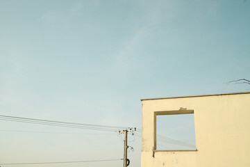 Square window and sky