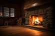 warmth of a fireplace during winter. Generative AI