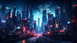 cyberpunk city Generative AI