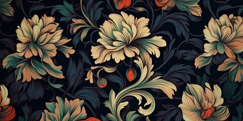 Sticker - floral pattern.