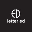 Letter ed logo design vector image