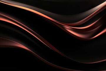 Poster - dark surface banner with wavy smooth texture, wave