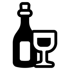 Wall Mural - wine drink icon