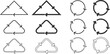 © taufik - Recycle icon set isolated on white background. Circular arrows.