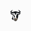 Cow head symbol illustration vector