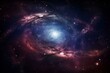 Galaxy in empty space. Generative AI