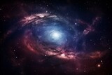 Fototapeta  - Galaxy in empty space. Generative AI