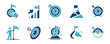 © elmantastic - business challenge target arrow mission icon set goal objective performance growth objective marketing management vector illustration for web and app