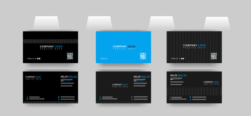 Wall Mural - 3 business card design template mockup