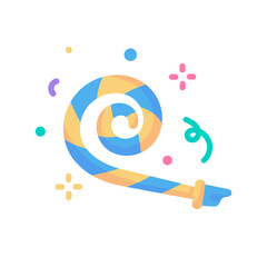Party blower. with exploding confetti For birthday parties and festivals