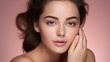 © TAMA KUN - Portrait of beautiful young woman with professional makeup. Perfect skin.