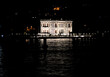 A square from the Bosphorus at night, Dolma Bahce Palace
