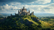 © Halal Vision Studio - A majestic castle perched atop a hill overlooking the countryside