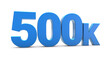 © Vivek - 500K sign isolated on transparent background. Thank you for 500k followers 3D. 3D rendering