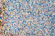 Blue and orange mix of dotted pointillism