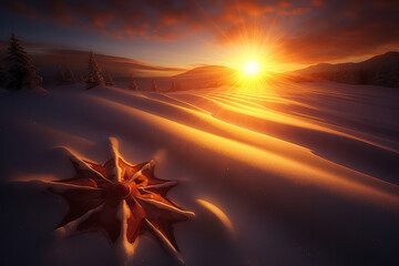 Wall Mural - a majestic glacier towering over the landscape, its icy peaks glistening under the sunlight, command