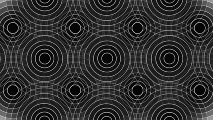 Black abstract background with circles