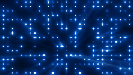 Wall Mural - flashing particles pattern with beams, rays.