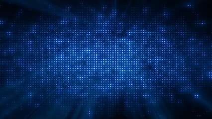 Wall Mural - flashing particles pattern with beams, rays.