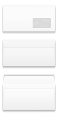 Canvas Print - Paper envelope mockup. Front and back side. Blank mail