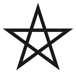 Wall Mural - linear star symbol. black icon. simple shape