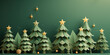 © britaseifert - Green paper pine trees and stars on green background