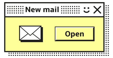 Wall Mural - new mail window. vintage hipster style interface