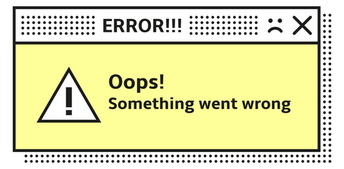 Wall Mural - computer os error window in retro interface style