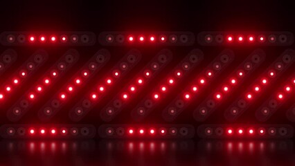 Wall Mural - This stock motion graphic  video of 4K Red Lights Pattern Loop with gentle overlapping curves on seamless loops.