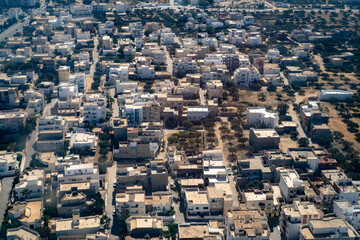 Wall Mural - Aerial view of Monastir from the coast