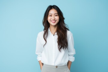 Poster - Young Asian woman smile face portrait